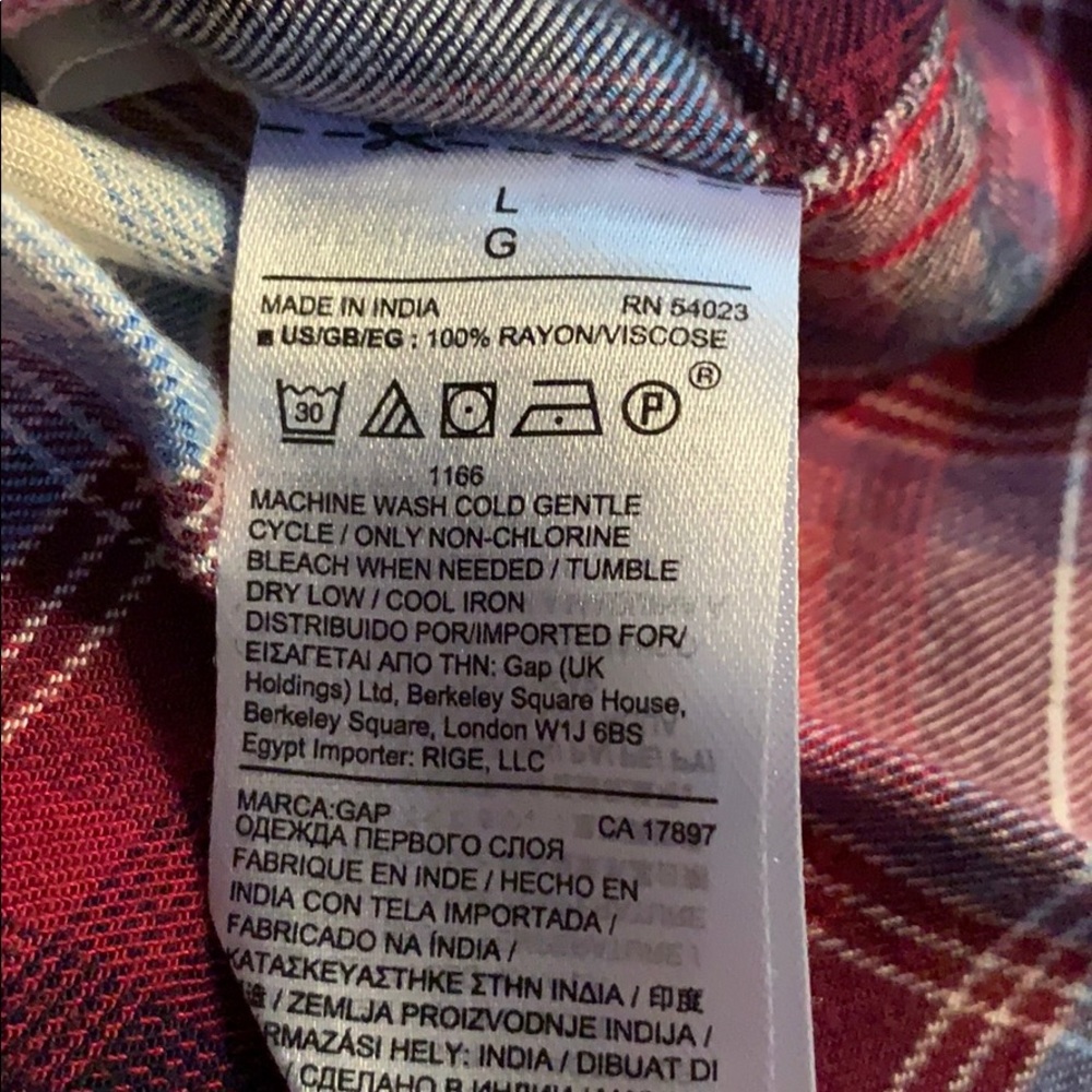 Button down plaid top - Picture 3 of 5